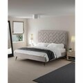 Manhattan Comfort Crosby King-Size Bed in Greige BD009-KG-GE